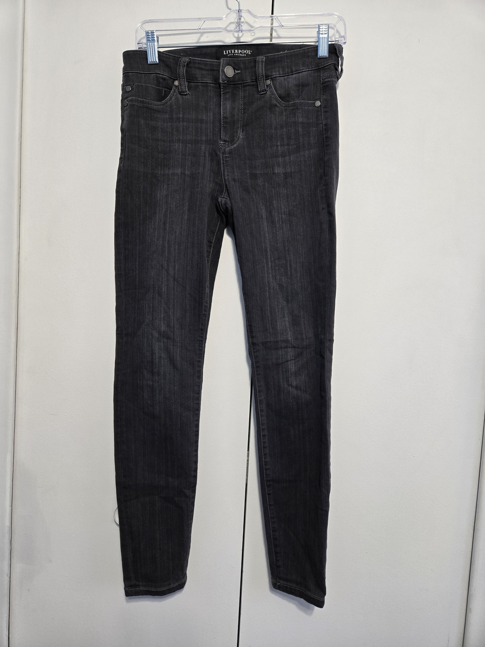 Liverpool The Skinny Faded Black Jeans Women's Size 4/27 Stretch Denim